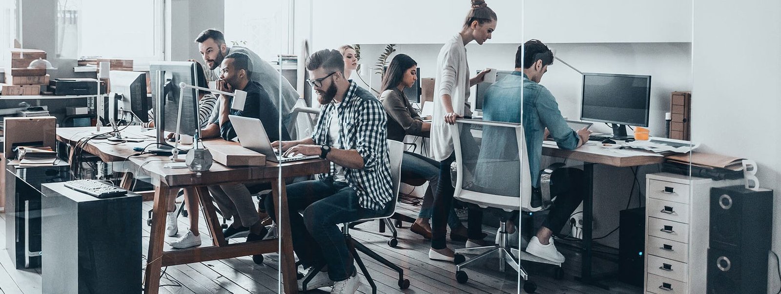 Website management workspace with development and content planning materials