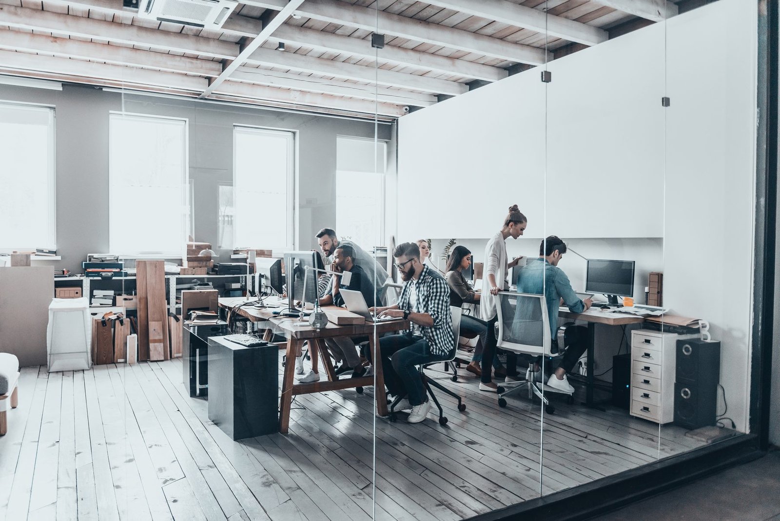Open studio workspace for web development and project planning