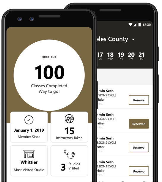 Sessions Cycle mobile app promotion image